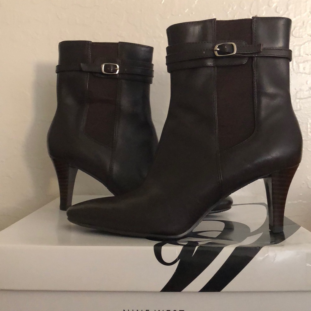 Nine West Dark Brown Booties